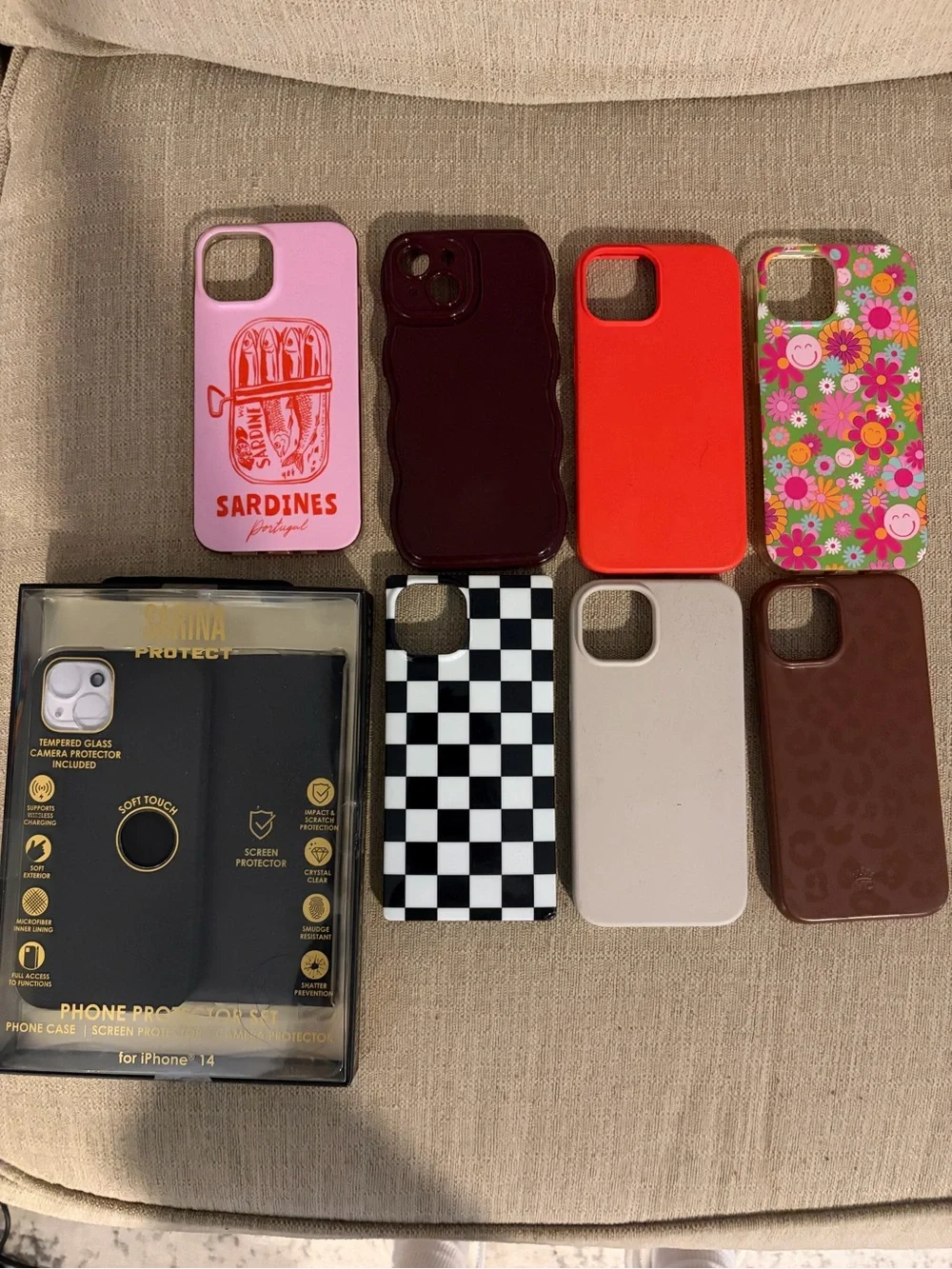 Assorted Pink, Red, Brown & Floral iPhone Case Bundle - Multiple Styles
